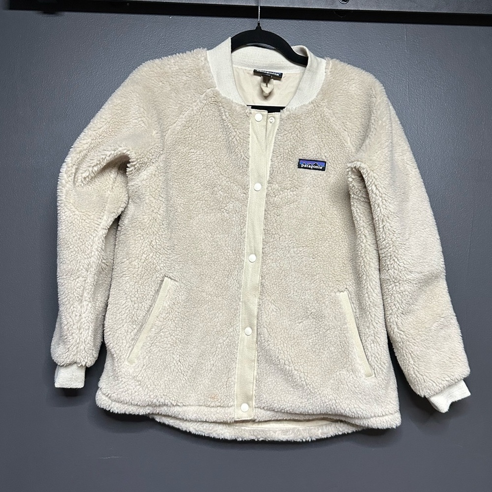 Patagonia Recycled Sherpa Bomber Jacket Cream XS